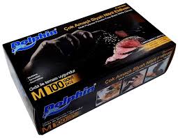 DOLPHİN PUDRASIZ NİTRİL SİYAH ELDİVEN  MEDİUM